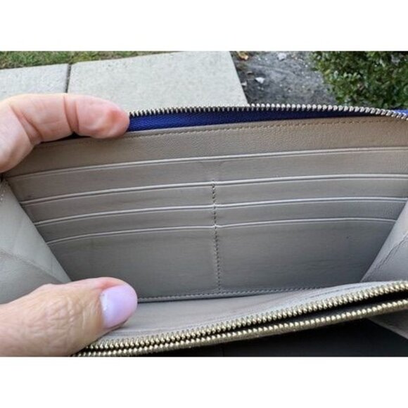 Celine Long Zip Around Wallet Blue Leather - Picture 12 of 12